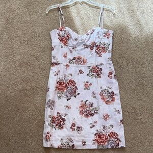 Brock Collection x H&M Floral Pink Mini Corset Bustier Dress Small